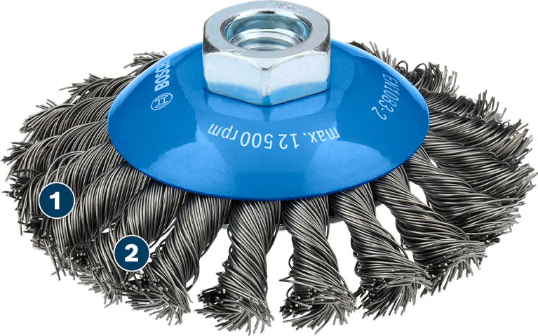 Bosch金屬重型斜角刷 100 x 0.5 毫米，適用於角磨機。