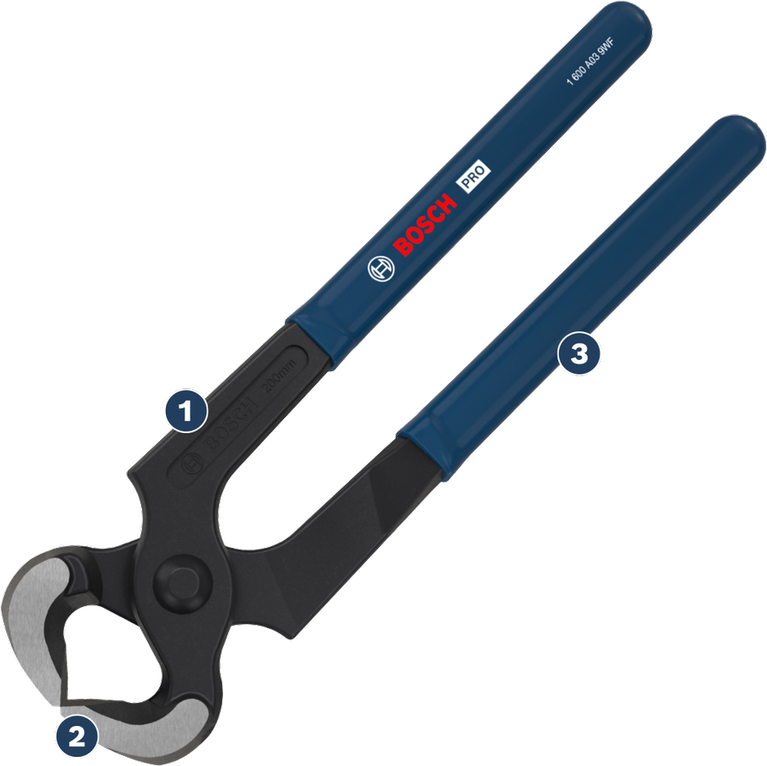 Bosch木工鉗 200 毫米，附浸塑手柄。