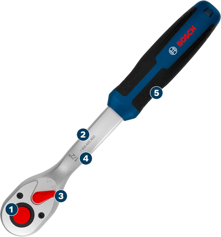 Bosch棘輪扳手，帶人體工學手柄。