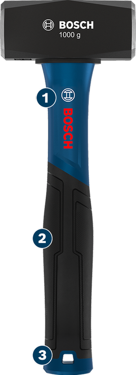 Bosch1000公克碳鋼鎚頭電鎚。
