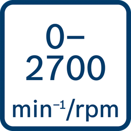 無負載轉速0 - 2700 min-1/rpm 