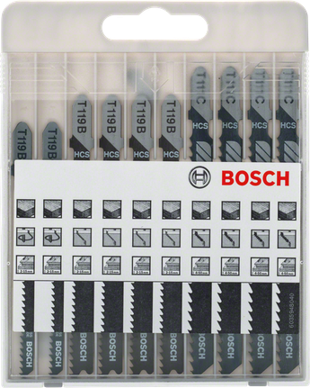 10 入 Basic for Wood 曲線鋸片套件 Bosch件拼圖鋸刀片套裝(木材適用)。.