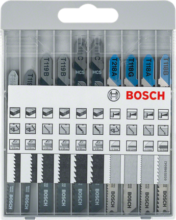10 入 Basic for Metal and Wood 曲線鋸片套件 Bosch10 件拼圖鋸刀片套裝 3/8 吋金屬和木材.