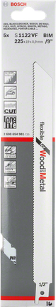 Bosch S 1122 VF 9 吋往復鋸片。.