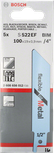 Bosch 522 EF 往復鋸片，用於金屬切割。