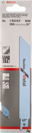 軍刀鋸片 - Flexible for Metal Bosch 922 EF 6 吋金屬鋸片.