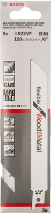 BoschS 922 VF 6 吋往復鋸片。.