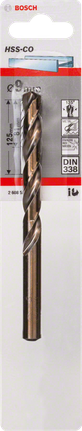 金屬鑽頭 HSS-Co,DIN 338 Bosch9 毫米 HSS-Co 金屬鑽頭 125 毫米.