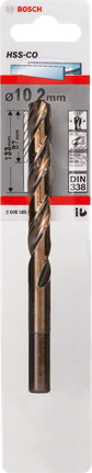 金屬鑽頭 HSS-Co,DIN 338 Bosch10.2 mm HSS-Co 金屬鑽頭 DIN 338.
