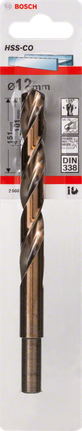 金屬鑽頭 HSS-Co,DIN 338 Bosch12 毫米 HSS-Co 金屬鑽頭。.