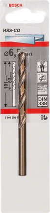 金屬鑽頭 HSS-Co,DIN 338 Bosch6.5 mm HSS-Co 金屬鑽頭.