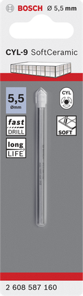 CYL-9 Ceramic 磁磚鑽頭 Bosch5.5mm CYL-9 瓷磚鑽頭.