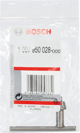 Bosch鑽孔機用夾頭鑰匙，密封包裝。
