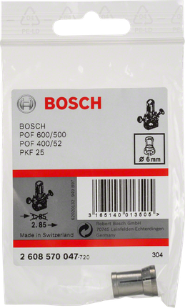 Bosch6mm 夾頭，無鎖緊螺帽。.