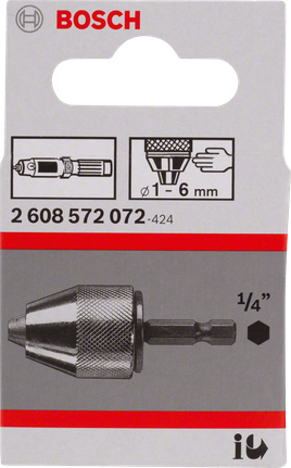 Bosch1/4 吋六角鑽夾頭。.