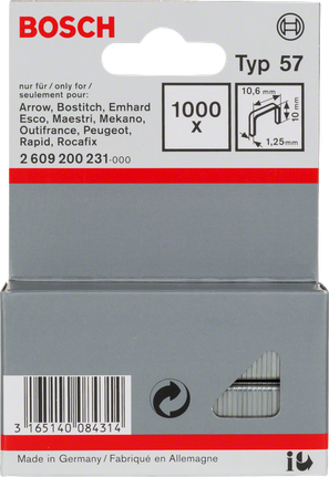 Bosch 57 訂書針 10,6 mm 1000x.