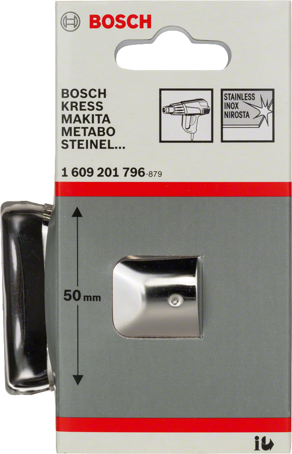 Bosch熱風槍玻璃保護噴嘴，50 毫米。
