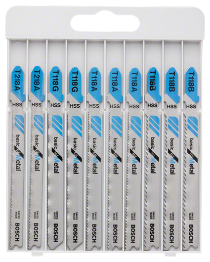 Bosch10 件金屬基礎拼圖鋸刀片套裝。.