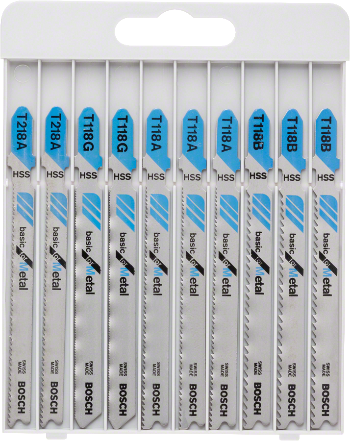 Bosch10 件金屬基礎拼圖鋸刀片套裝。.