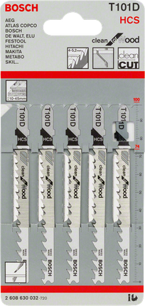 Bosch 101 D 木材曲線鋸刀片。.