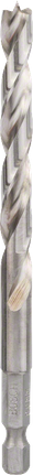 三尖木工鑽頭HSS,1/4"六角柄 Bosch8 毫米麻花鑽頭,附 1/4 英吋六角柄。.