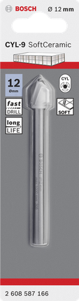 CYL-9 Ceramic 磁磚鑽頭 Bosch12 毫米 CYL-9 瓷磚鑽頭.
