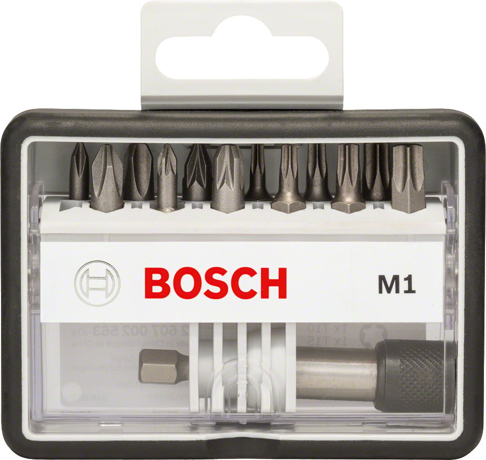 Bosch螺絲起子頭套裝，附磁性刀座。