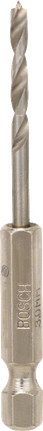三尖木工鑽頭HSS,1/4"六角柄 帶有 1/4 英寸六角柄的Bosch麻花鑽頭。.