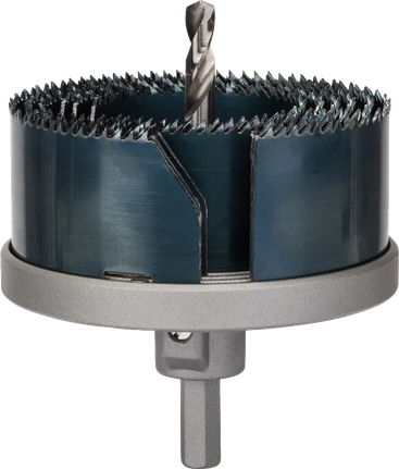 Bosch孔鋸套裝，配有多個刀片，用於木材鑽孔。.