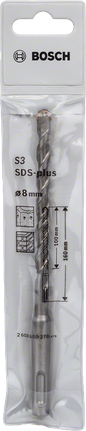 鎚鑽鑽頭 SDS plus-1 Bosch8 毫米 SDS-plus 鎚鑽頭。.
