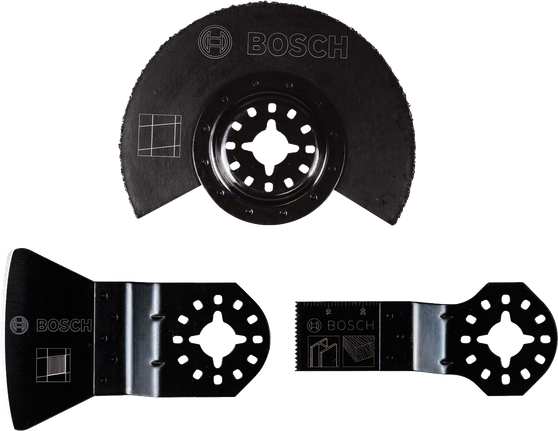 3 入基本款瓷磚套件 Bosch PRO U 多功能刀片用於切割木材和金屬。.