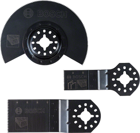 三件木工組 Bosch多功能工具刀片套裝,適用於木材和金屬切割。.