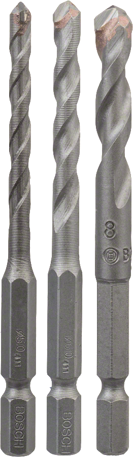 Bosch3 件組 HEX-9 瓷磚鑽頭套裝 5/6/8 毫米。.