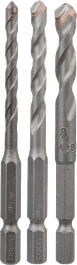 Bosch3 件組 HEX-9 瓷磚鑽頭套裝 5/6/8 毫米。.