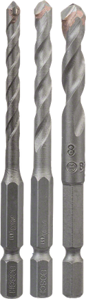 Bosch3 件組 HEX-9 瓷磚鑽頭套裝 5/6/8 毫米。.