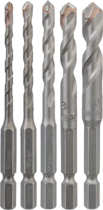 Bosch5 件組 HEX-9 瓷磚鑽頭套裝 4-10 毫米.