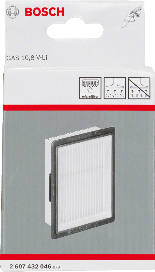 BoschGAS 10,8 V-Li 吸塵器用纖維素波紋管過濾器。