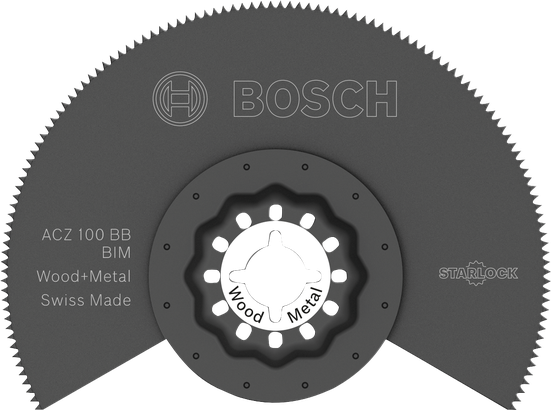 Bosch 100 BB Starlock 刀片適用於木材和金屬。.
