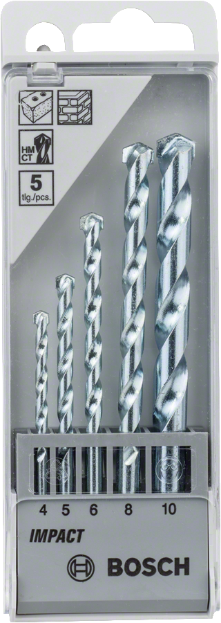 Bosch5 件組 CYL-1 石工鑽頭組 4-10 毫米。