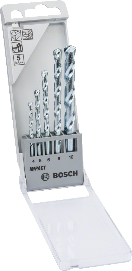 Bosch5 件組 CYL-1 石工鑽頭套裝 4/5/6/8/10 毫米.