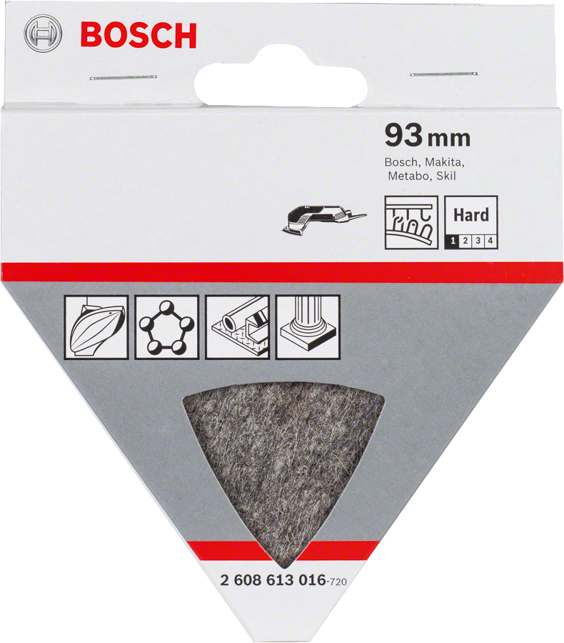 Bosch多功能工具用軟拋光氈墊 93 毫米。