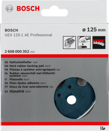 Bosch 125-1 AE 專業硬橡膠背襯墊。