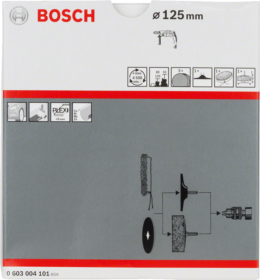 Bosch8 件套 S24 拋光套裝，直徑 125 毫米。