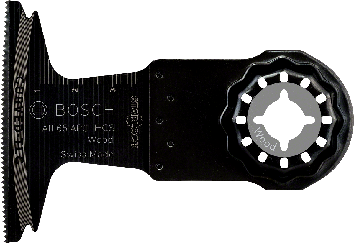 BoschStarlock 木鋸片，可精確切割。.