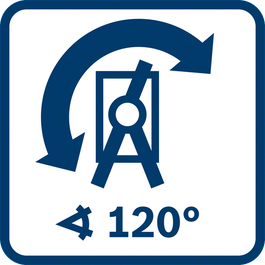 傾斜角度120° 