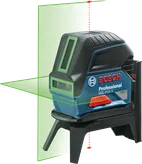 帶有綠色光束的BoschGCL 2-15 G 雷射調平工具。.