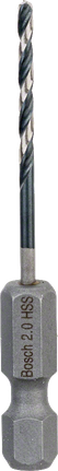 BoschHSS 六角柄麻花鑽頭 2.0 mm。.