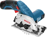 Bosch 12V-26 無線圓鋸，用於木材切割。.