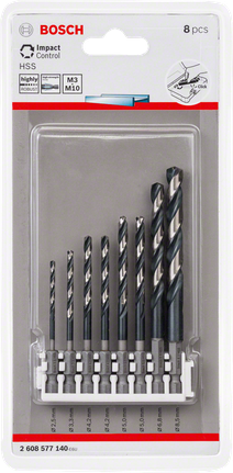 Bosch8 件套 HSS 鑽頭套裝 2.5–8.5 毫米.