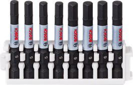 Bosch衝擊控制電動鑽頭套裝 8 件組 HEX5 HEX6。.